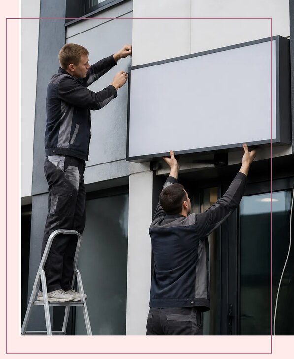 Изготовление и монтаж лайтбокса для магазина в Гукове